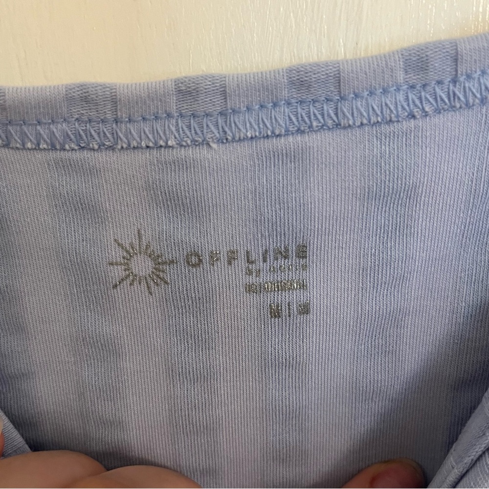 Aerie Blue Ribbed Mini Skirt Set - Picture 4 of 8